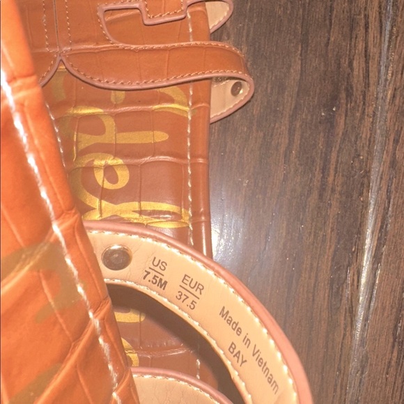 Sam Edelman brown preppy slip on sandals size 7 1/2 - Picture 6 of 6